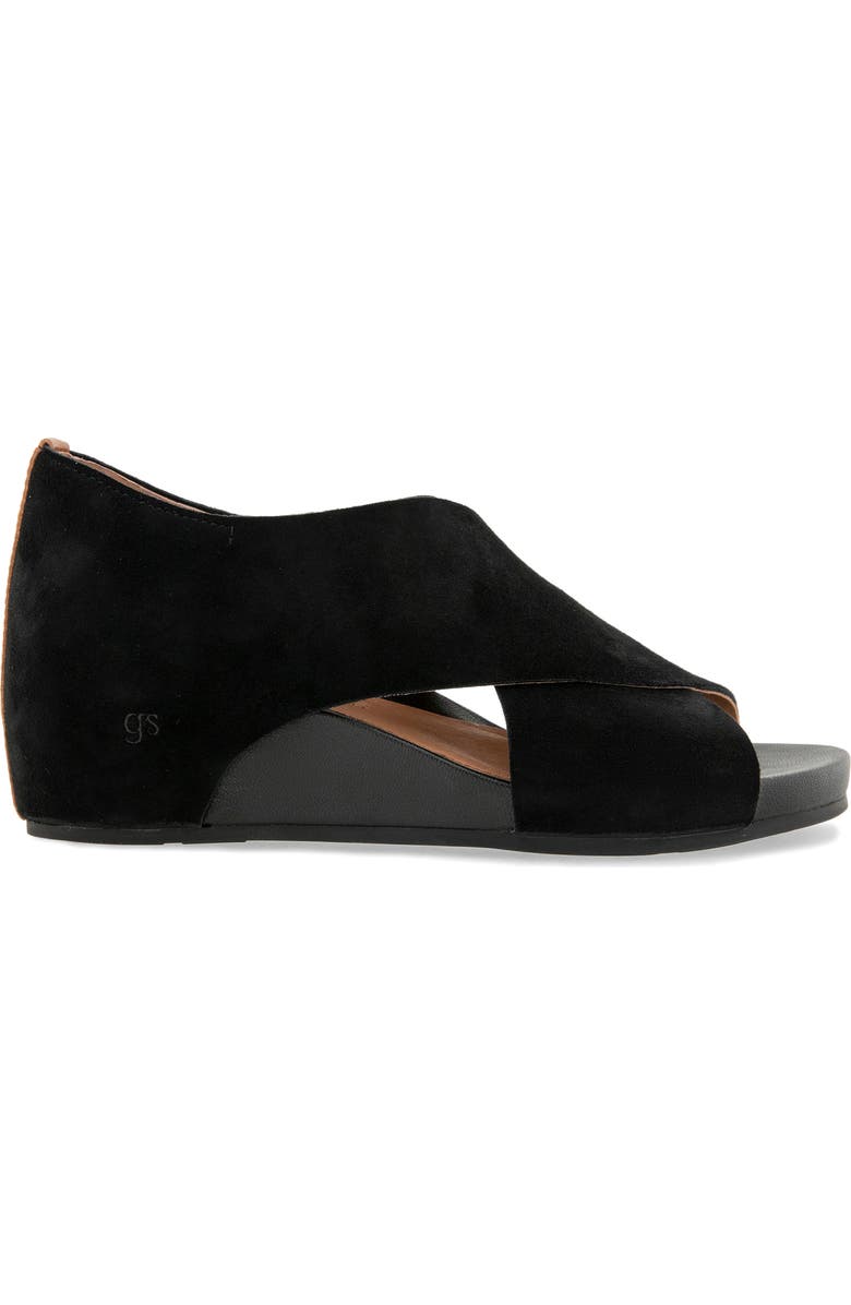 Gentle Souls Gainey Hidden Wedge Sandal, Alternate, color, Black Suede