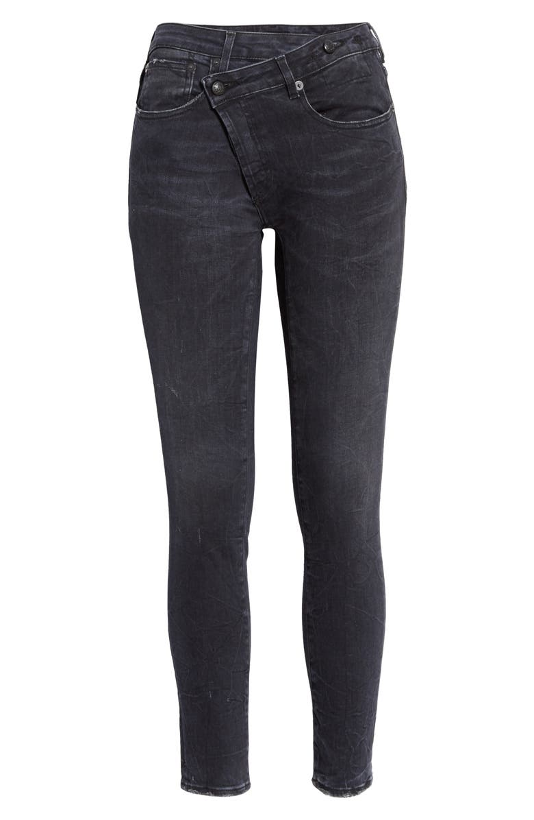 R13 Crossover Skinny Jeans, Alternate, color, 