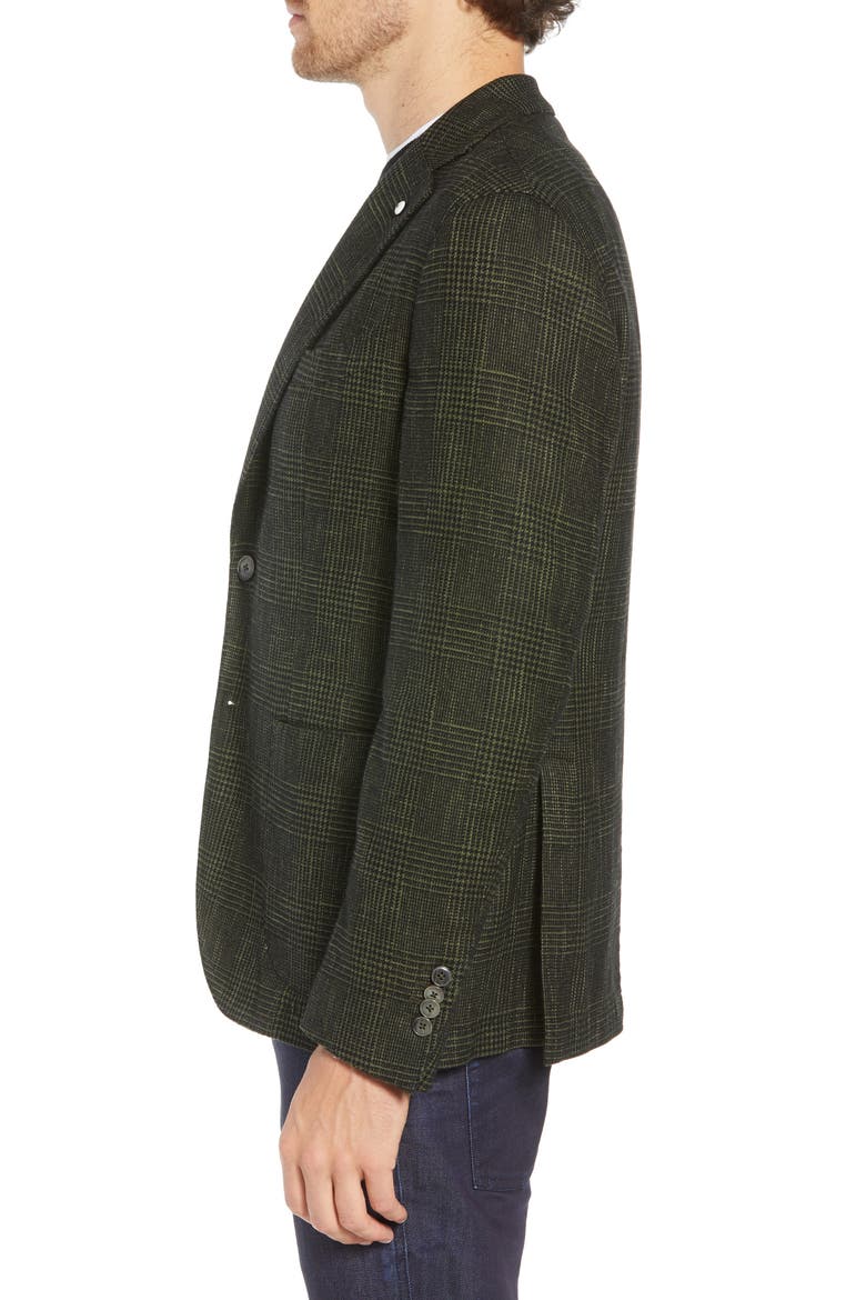 L.B.M 1911 Classic Fit Plaid Cotton Blend Sport Coat, Alternate, color, GREEN