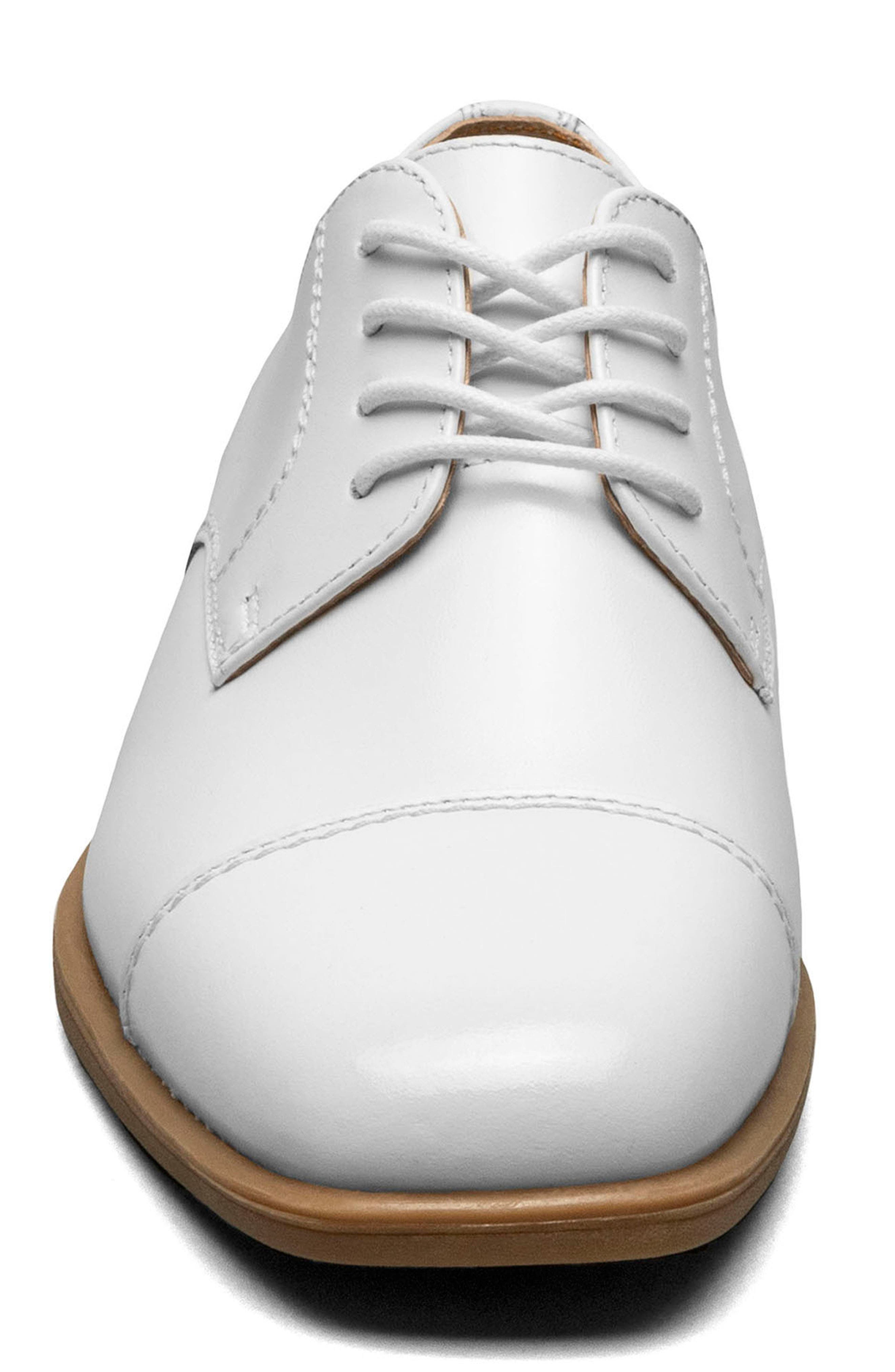 Florsheim Kids' Reveal Cap Toe Derby, Alternate, color, White