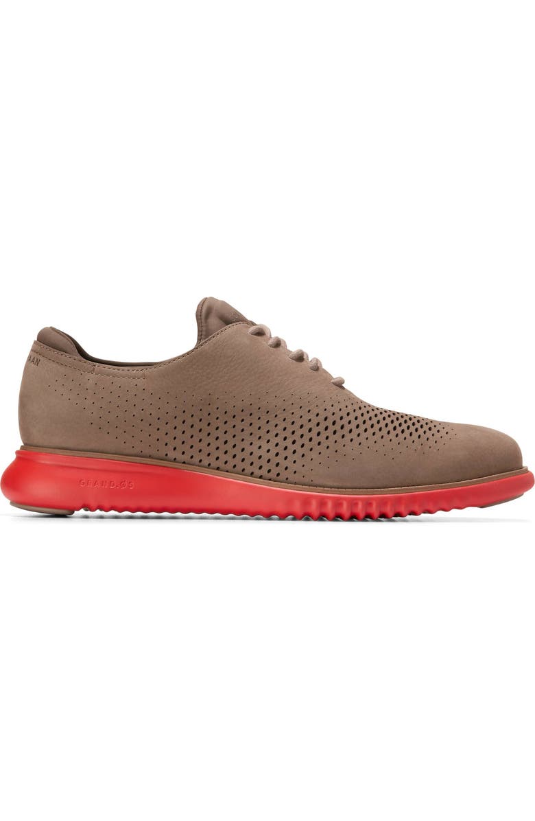 Cole Haan 2.ZeroGrand Laser Wing Derby, Alternate, color, Irish Coffee Nubuck / Truffle