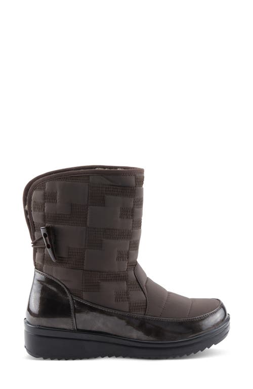 Flexus By Spring Step Daffo Waterproof Faux Shearling Lined Boot In Brown