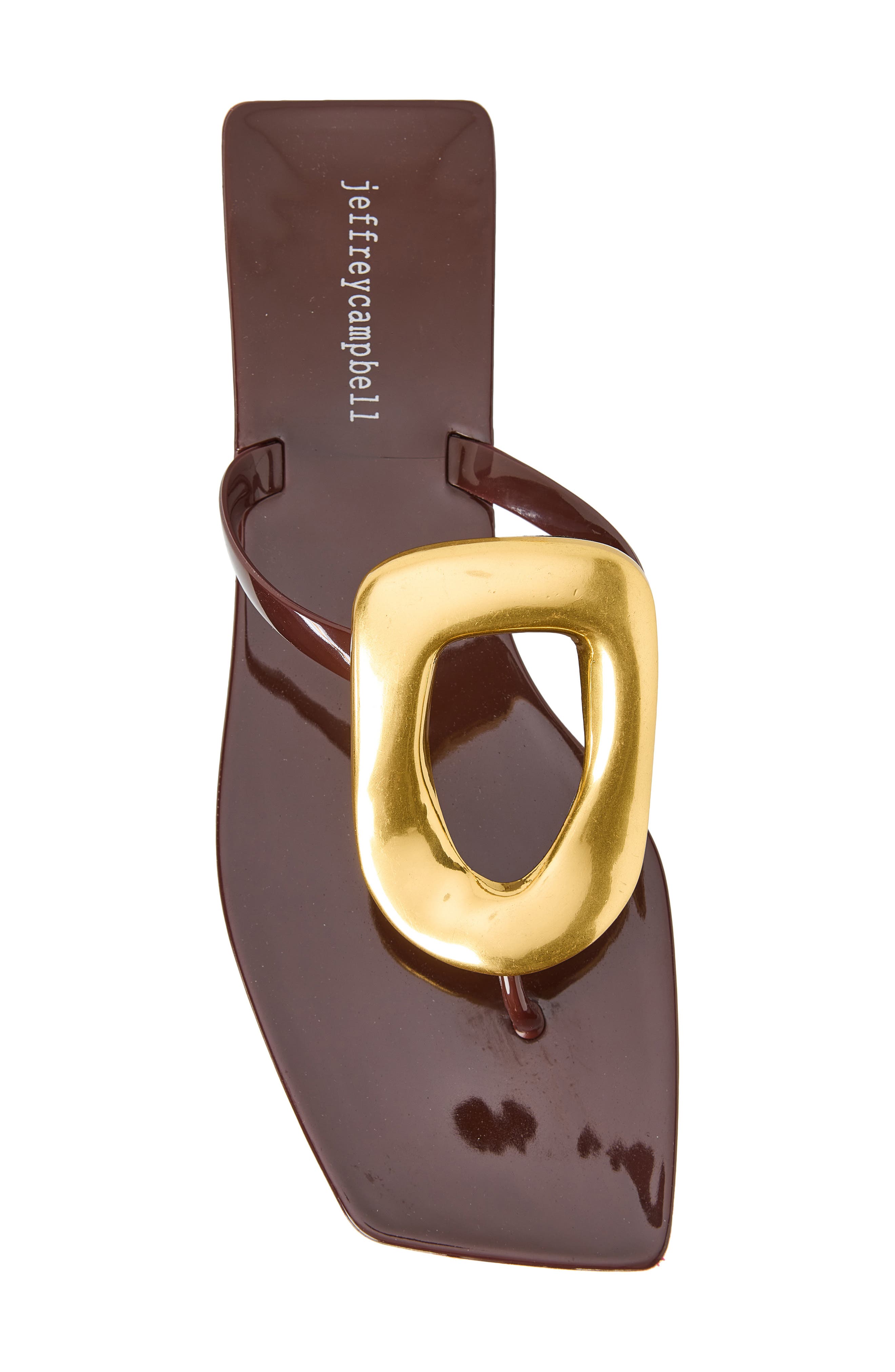Linques Flip Flop, Alternate, color, DARK BROWN SHINY GOLD