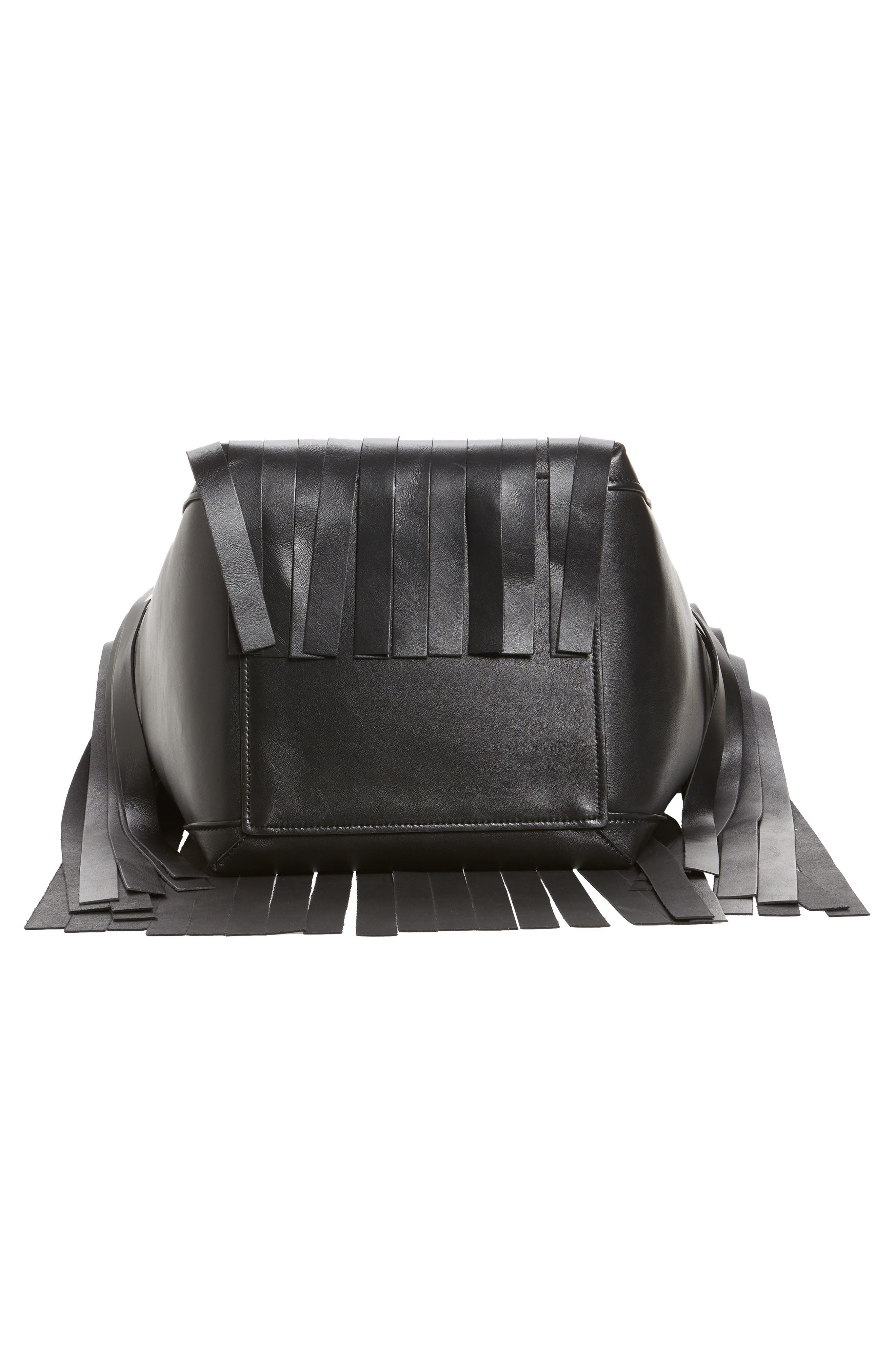 Balenciaga Small Laundry Cabas Fringe Calfskin Tote, Alternate, color, 