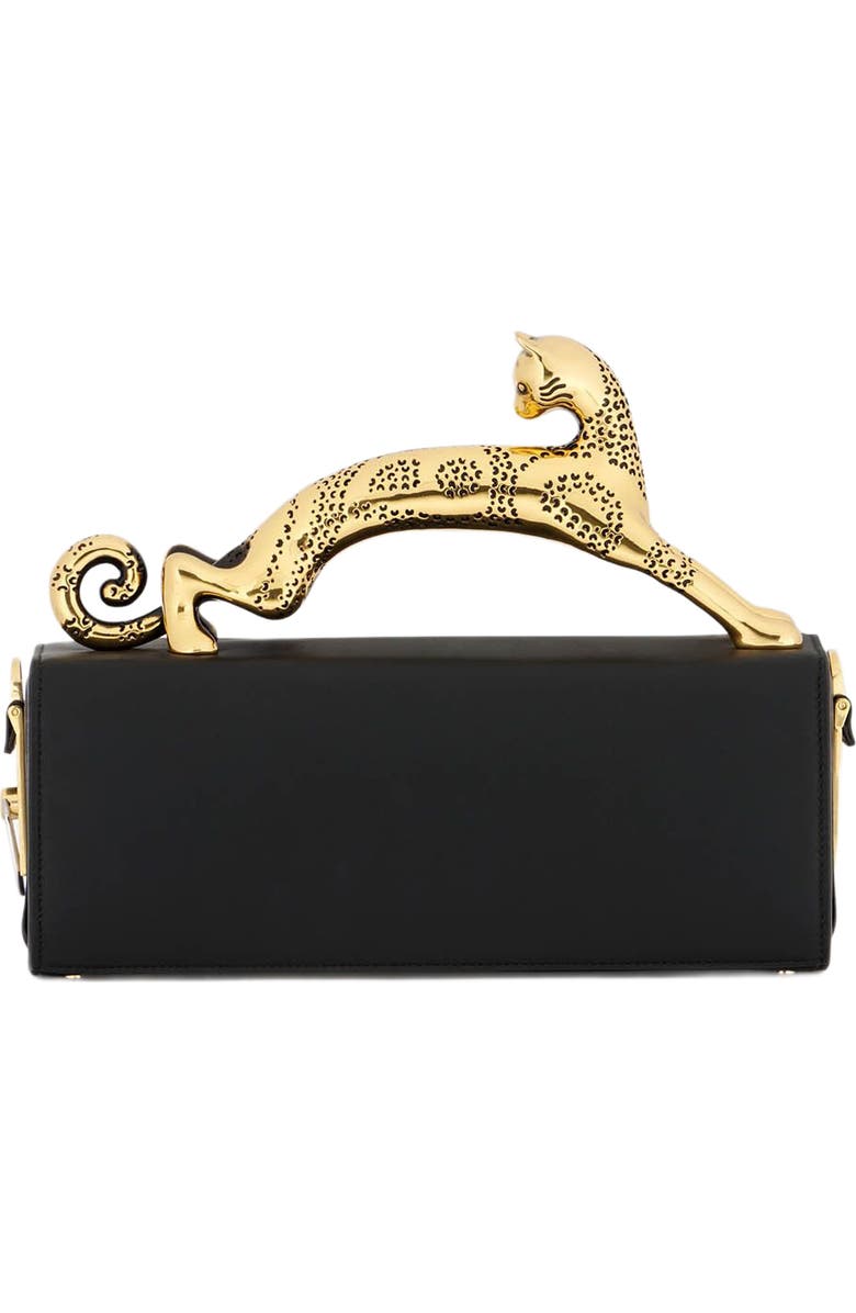 Lanvin Pencil Cat Bag In Box Calf, Alternate, color, Black