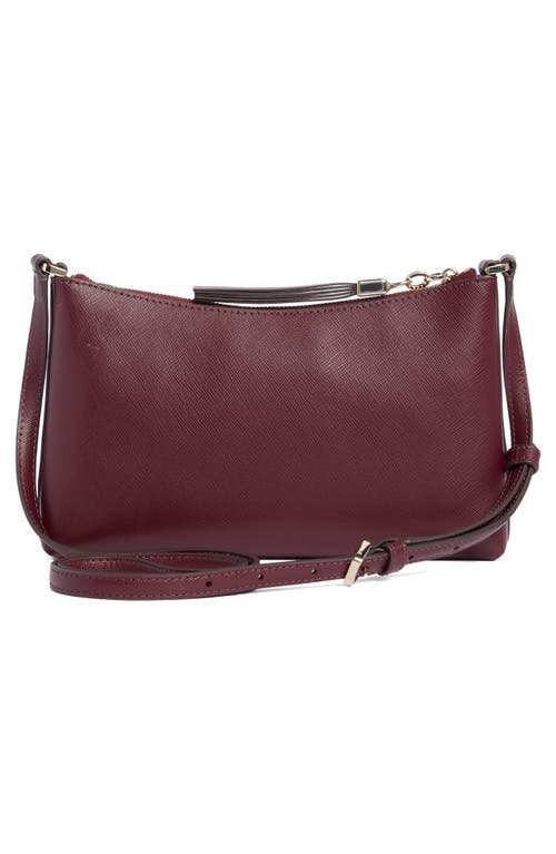 Kate Spade New York Sadie Saffiano Leather Small Crossbody Bag In Burgundy