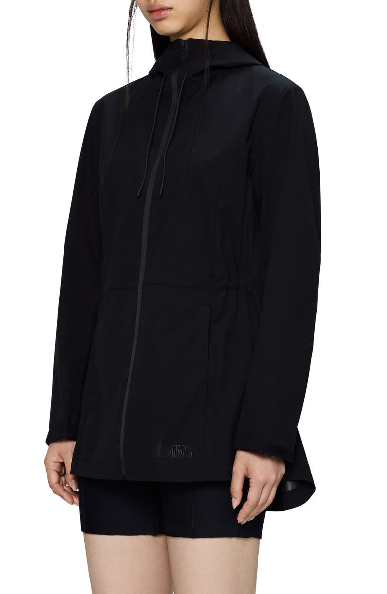 Rains Mito Water Repellent Hooded Jacket, Alternate, color, Black