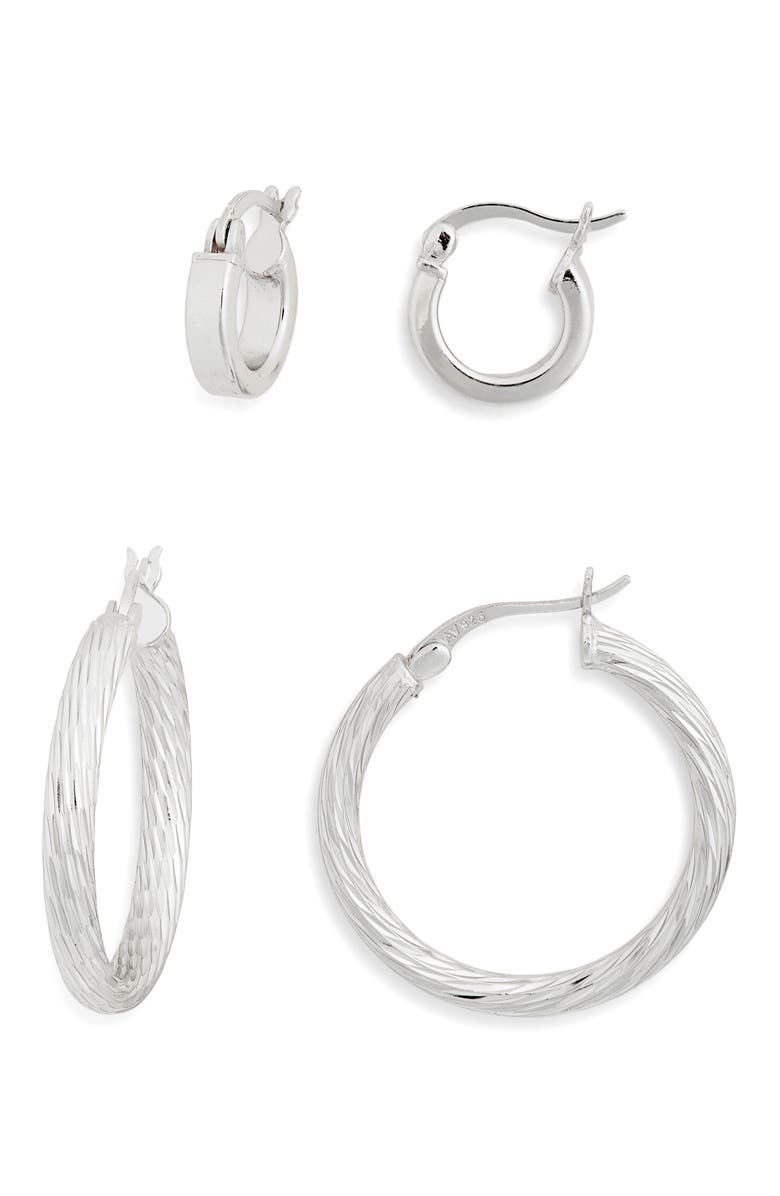 AVIVO Set of Two Hoop Earrings, Main, color,