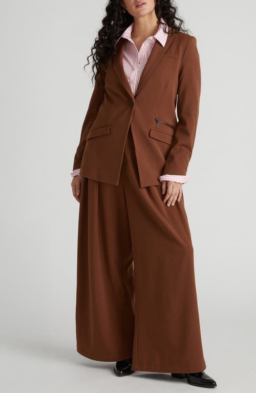 Universal Standard All Day Palais Wide Leg Pants In Brown