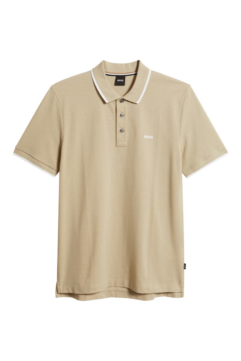 Parlay Tipped Cotton Polo, Alternate, color, OPEN BEIGE
