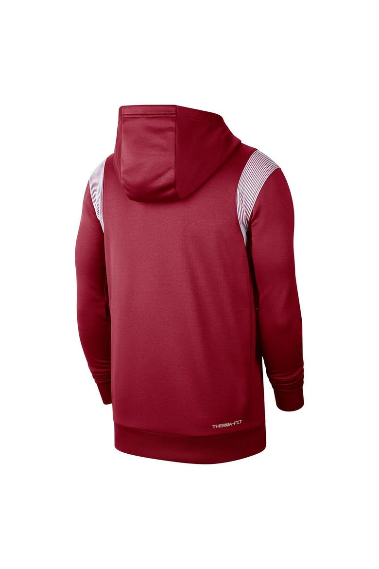 Men's Nike Crimson Oklahoma Sooners 2022 Game Day Sideline Performance Pullover Hoodie, Alternate, color, Crimson