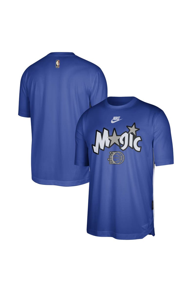 Nike Men's Nike Blue Orlando Magic Hardwood Classics 2023/24 Classic Edition Performance Pregame Shooting T-Shirt, Main, color, 