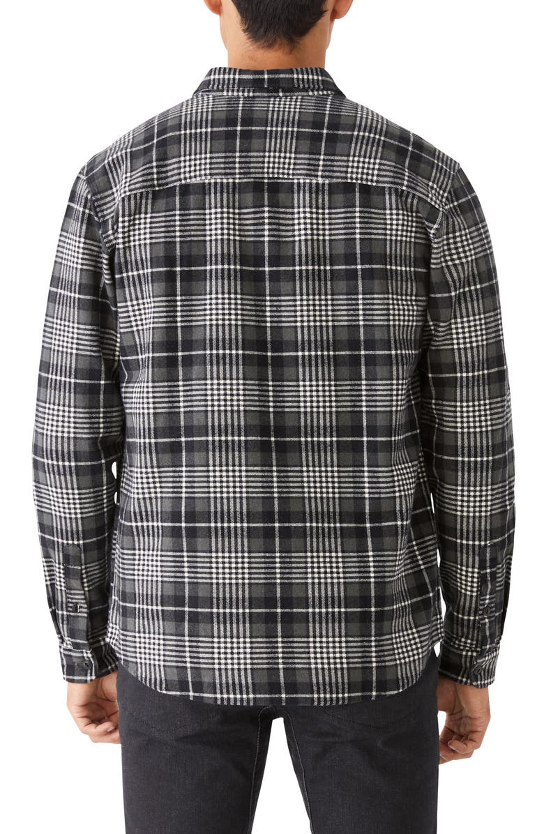 Frank And Oak Kapok Plaid Flannel Button-Up Overshirt, Alternate, color, 