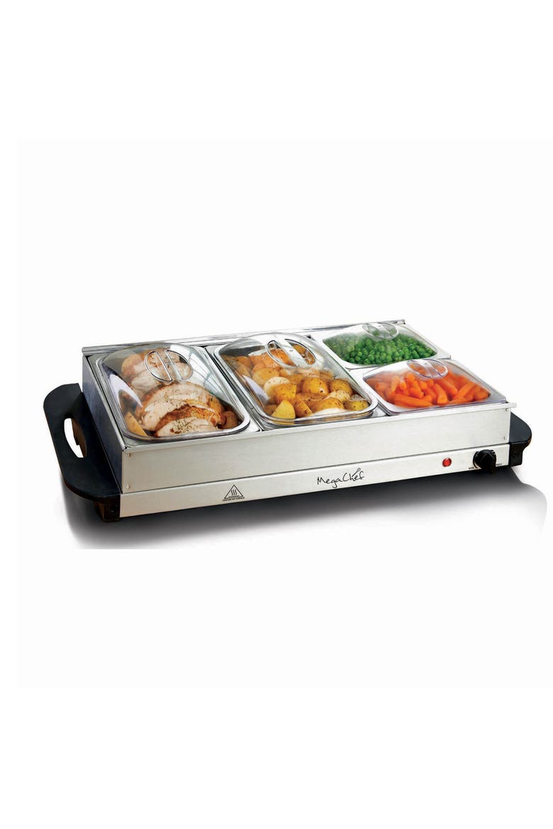 Buffet Server & Food Warmer, Alternate, color, Grey