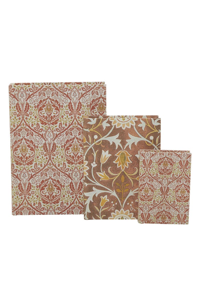 SONOMA SAGE HOME Set of 3 Faux Book Boxes, Alternate, color, Orange