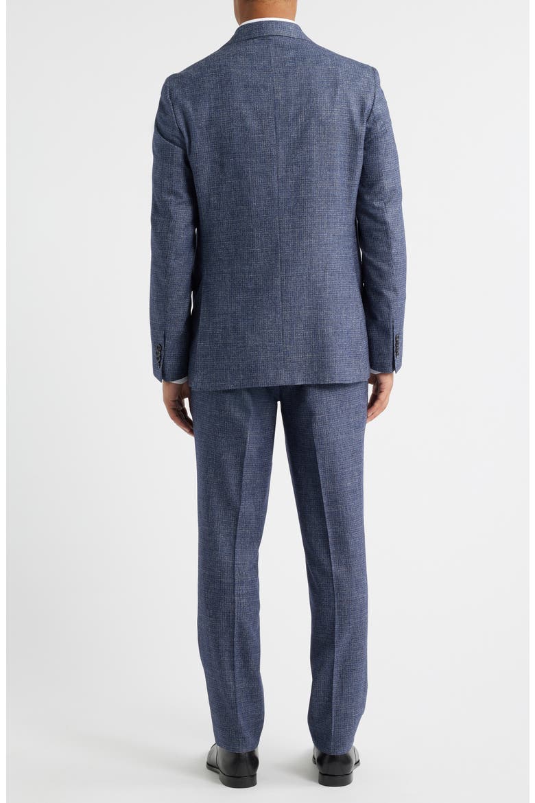 Montana Mid Blue Textured Super 120s Wool Suit, Alternate, color, MID BLUE