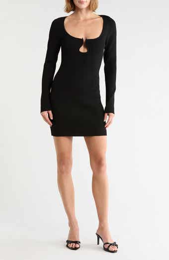 Lyl Keyhole Ribbed Minidress