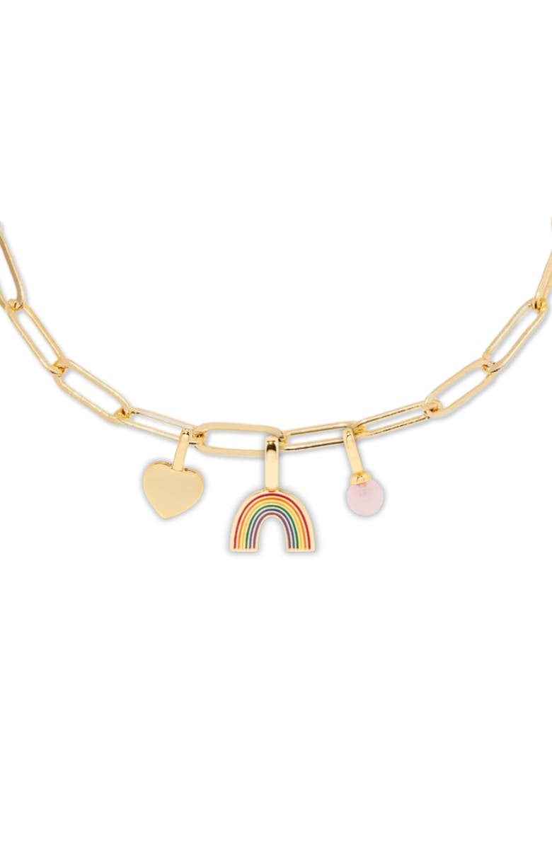 Emma Rae Rainbow Multi Charm Necklace, Alternate, color, 