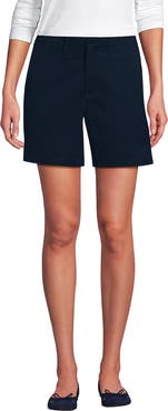 Lands' End Plus Size Elastic Back Classic 7" Chino Shorts