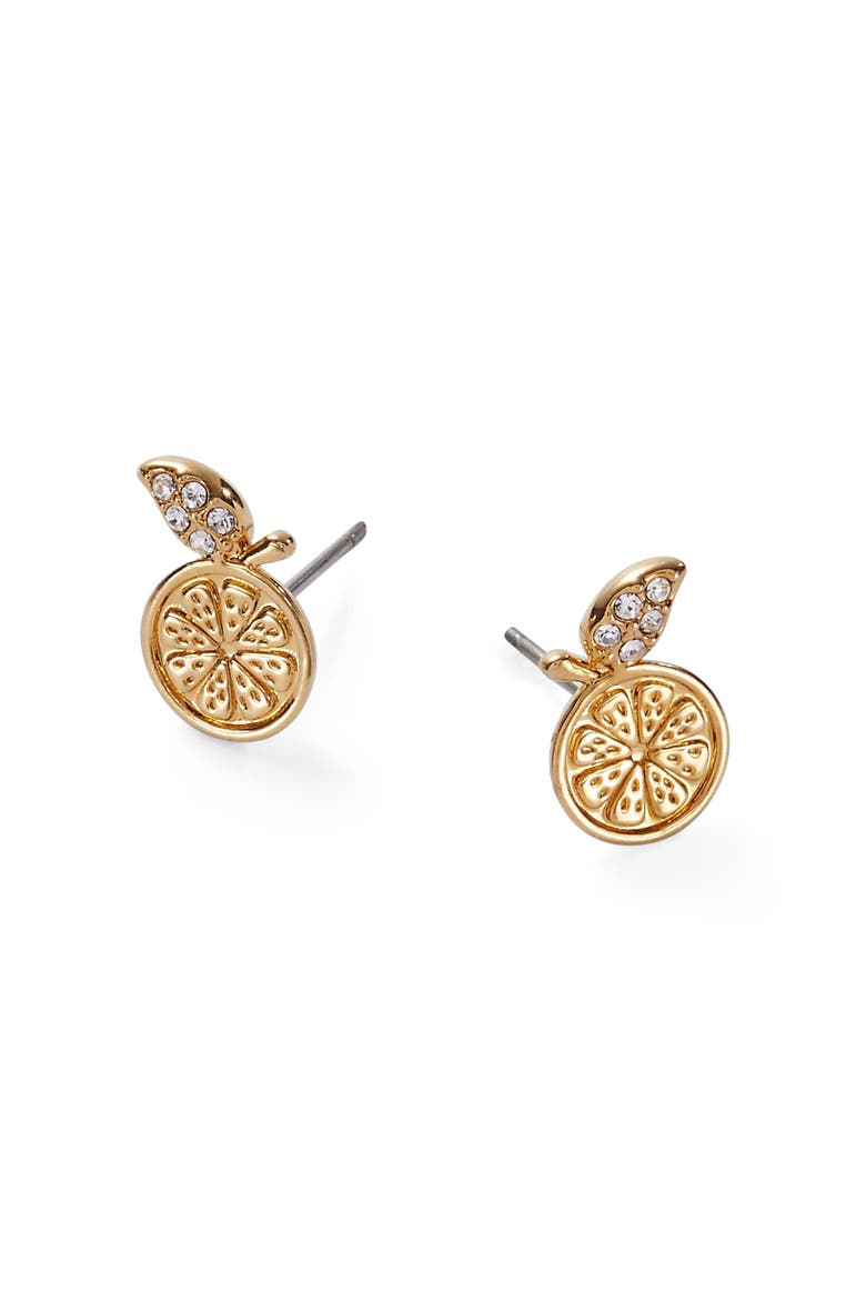 Summer Fruits Orange Slice Stud, Alternate, color, Gold