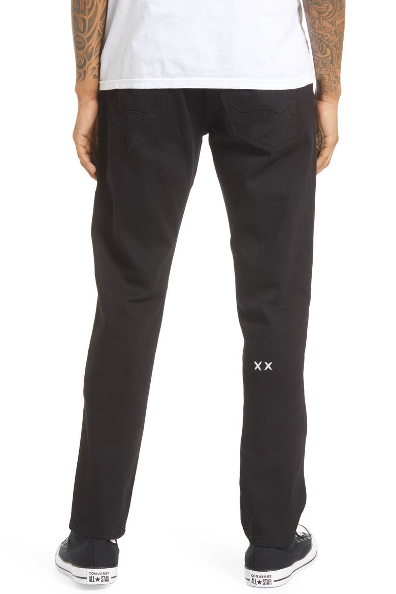 Rocker Stretch Denim Jeans, Alternate, color, BLACK