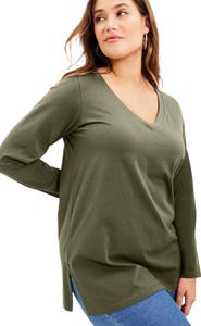 June + Vie Long Sleeve V Neck One + Only Tunic
