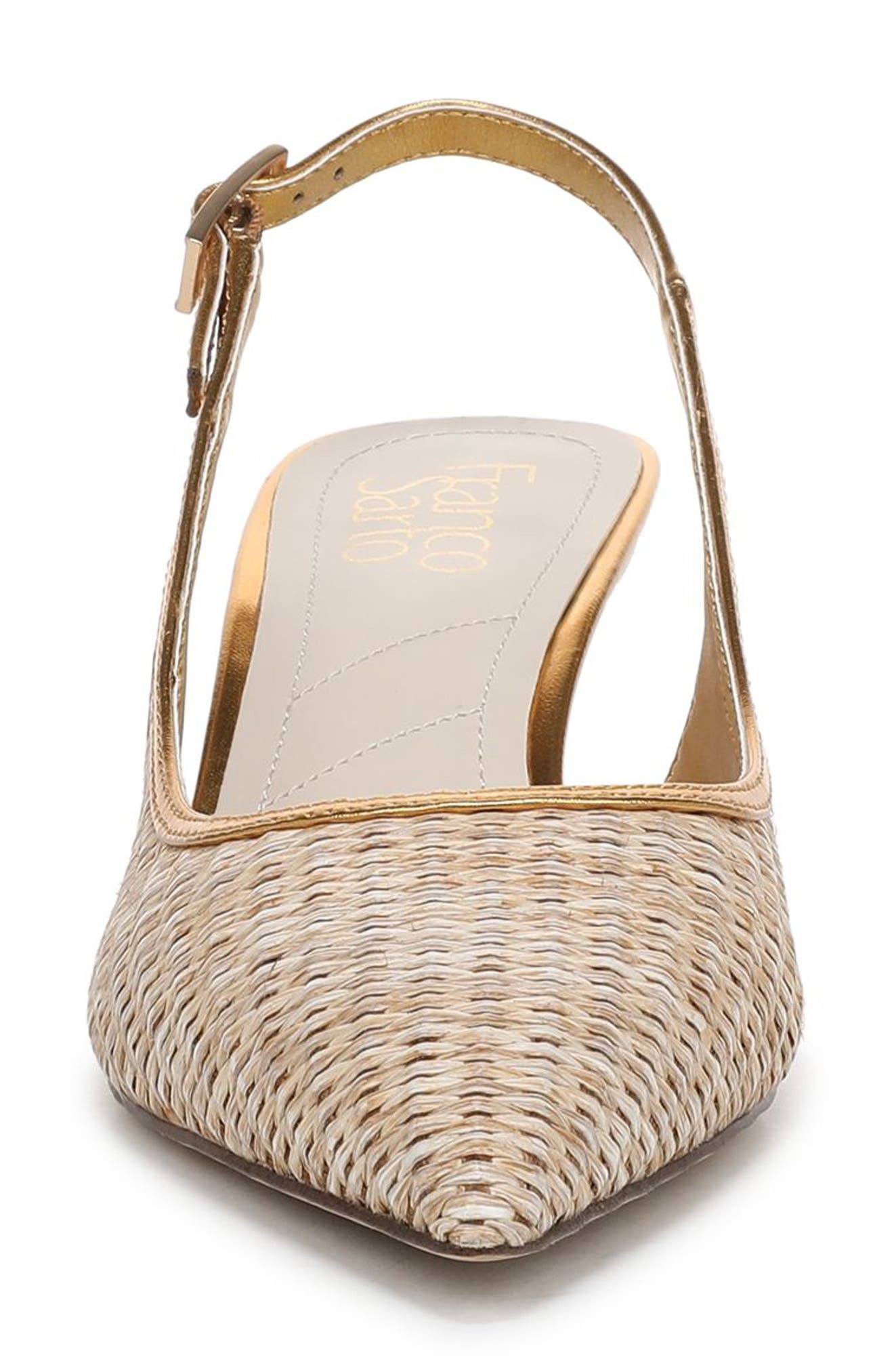 Franco Sarto Kate 3 Slingback Pointed Toe Pump, Alternate, color, Beige