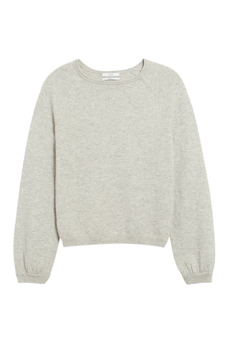 Raglan Sleeve Cashmere Peasant Sweater, Main, color, LIGHT GREY