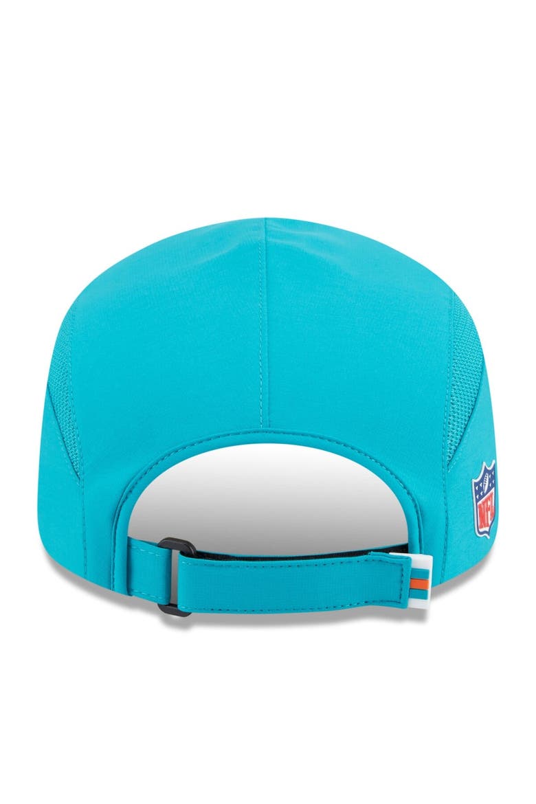 Men's New Era Aqua Miami Dolphins 2025 Sideline  Runner Adjustable Hat, Alternate, color, Aqua