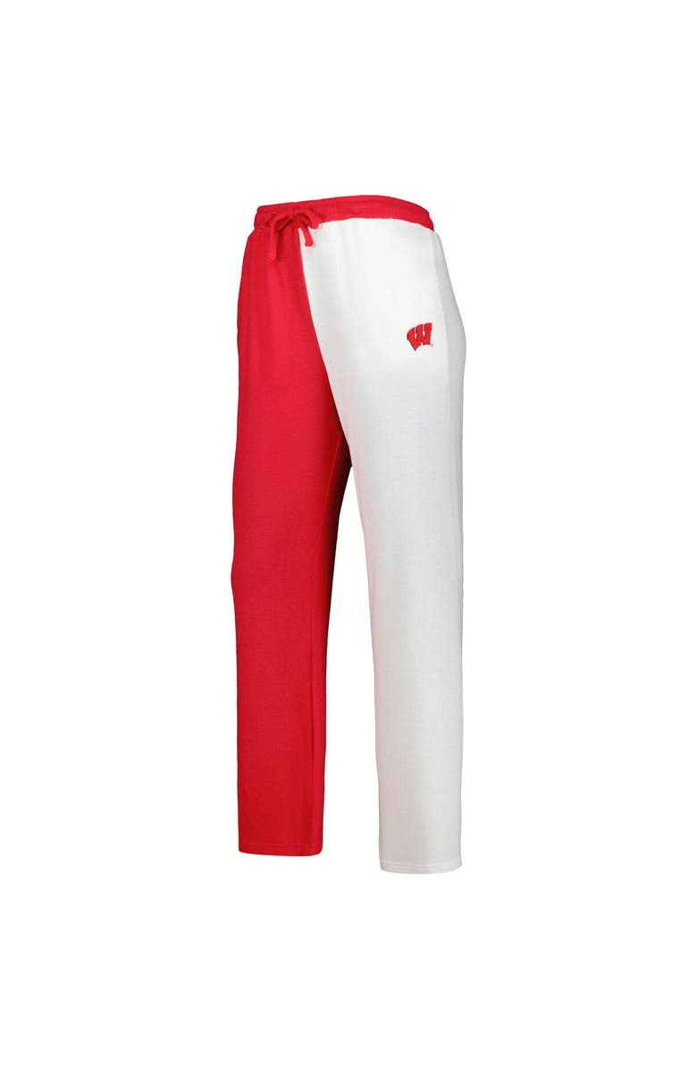 ZOOZATZ Women's ZooZatz Red/White Wisconsin Badgers Colorblock Cozy Tri-Blend Lounge Pants, Alternate, color, 