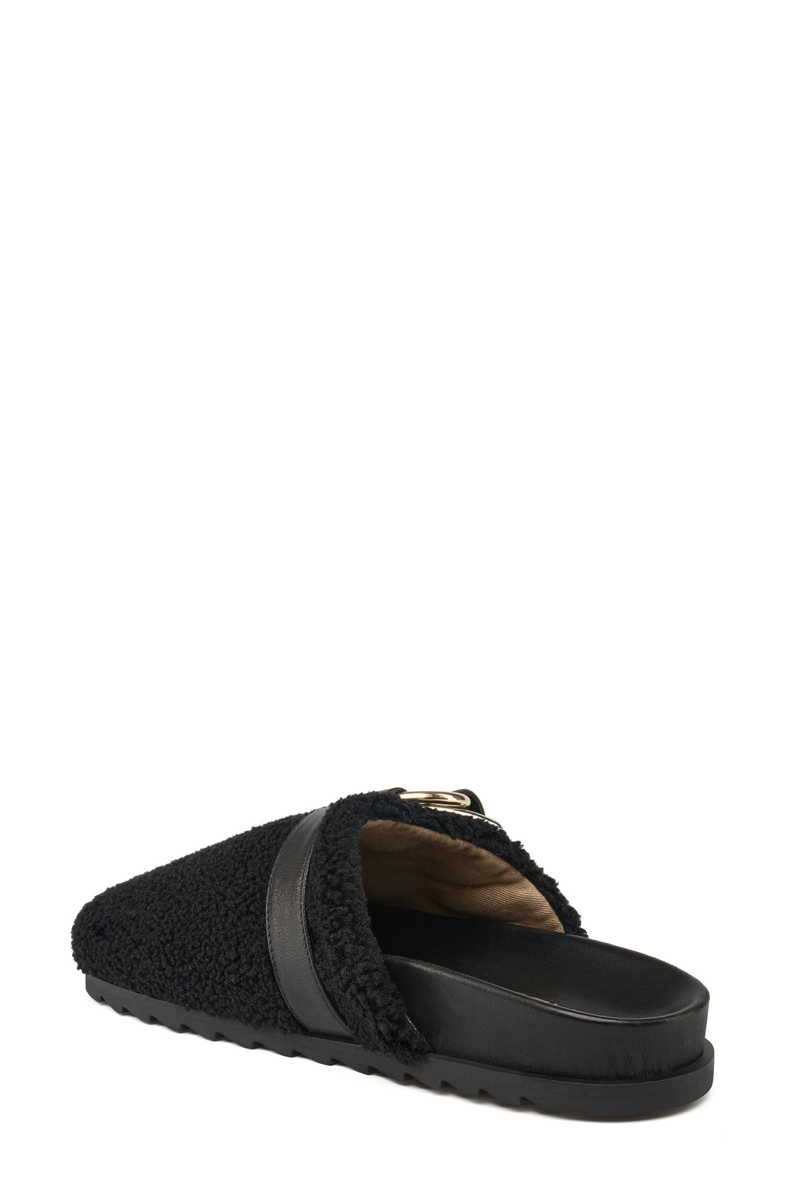 JSlides Rosie Faux Shearling Mule, Alternate, color, Black