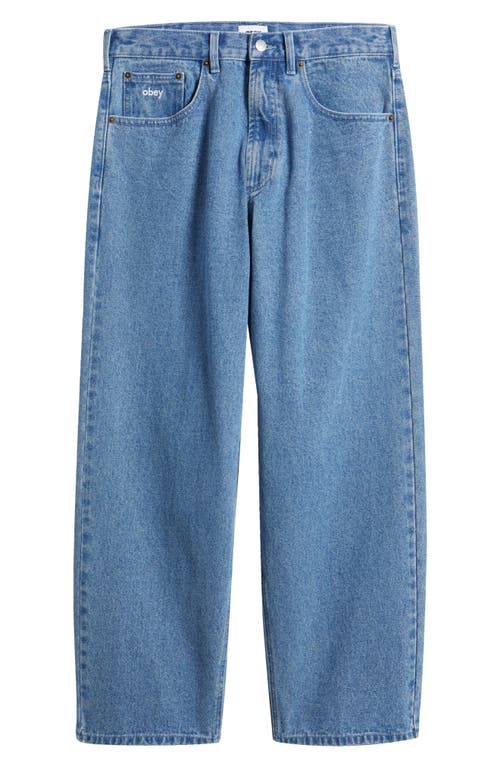 Obey Bigwig Baggy Jeans In Blue