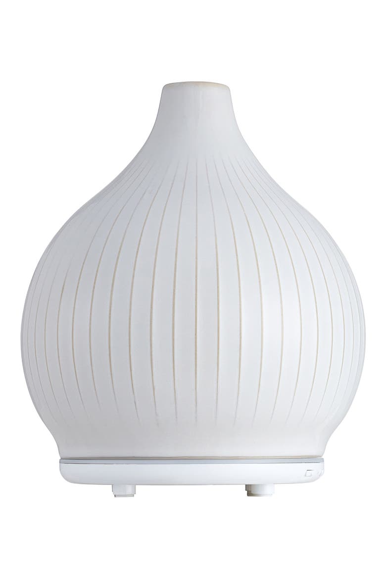 Pistil White Ceramic Ultrasonic Diffuser, Main, color, WHITE