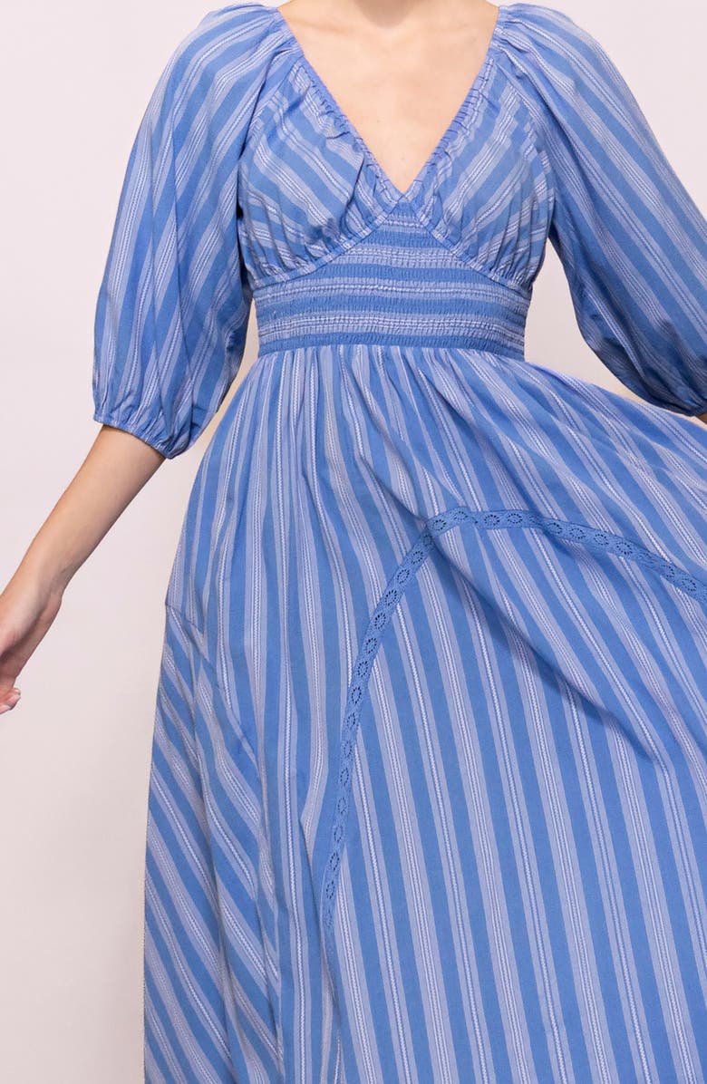 MELLODAY Stripe Maxi Dress, Alternate, color, Blue Stripe