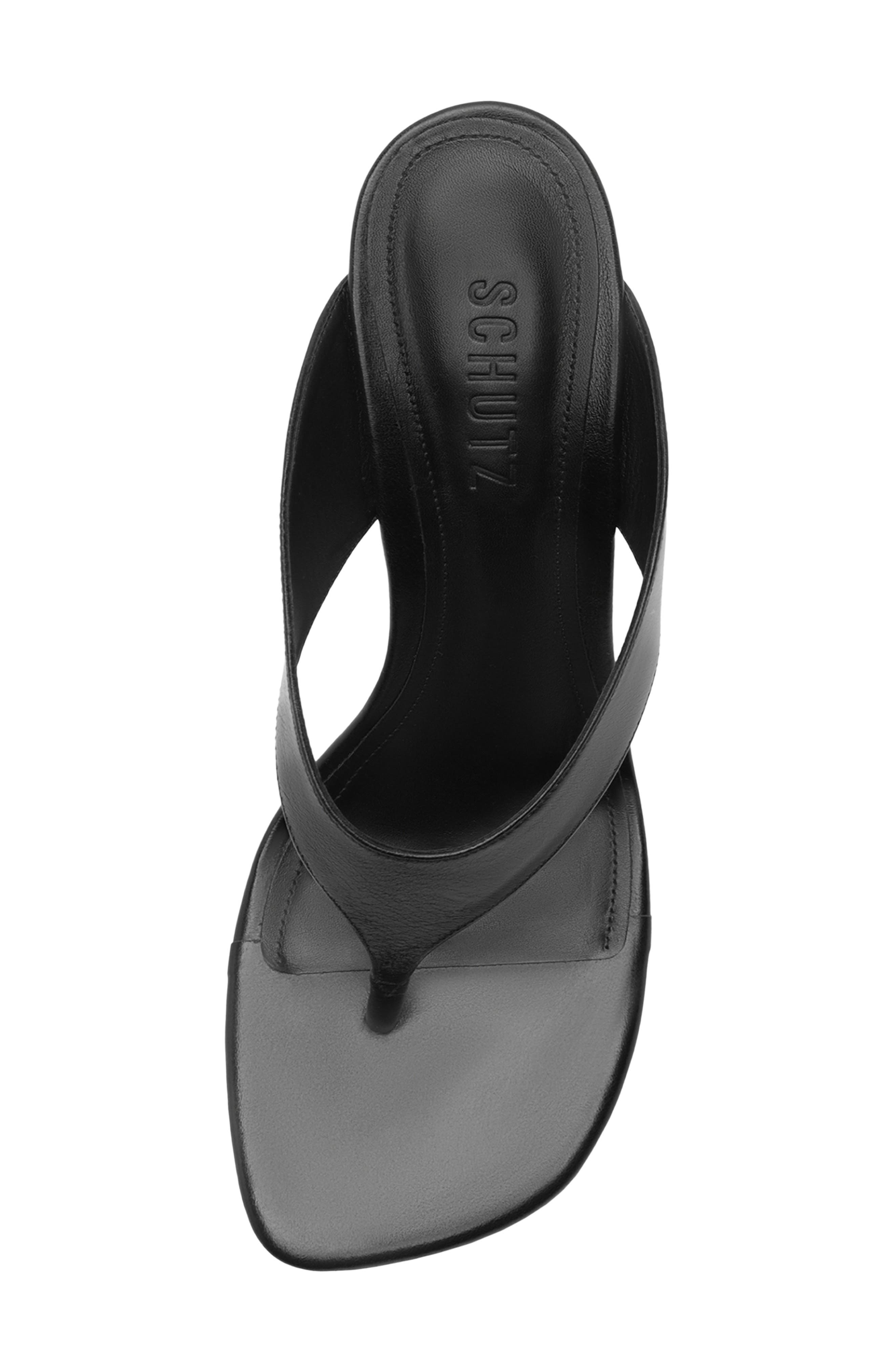 Schutz Maya Wedge Sandal, Alternate, color, Black