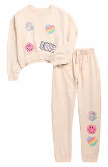 Jessica Simpson Kids' Après Ski Fleece Sweatshirt & Joggers Set