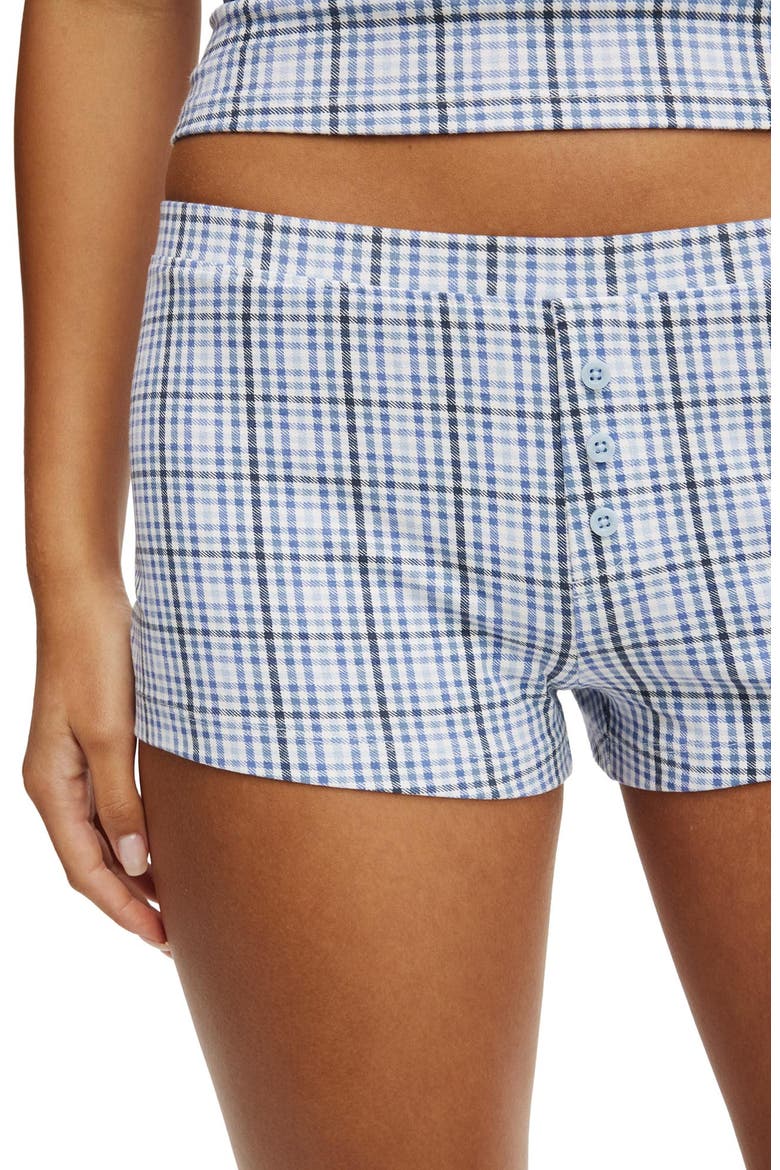 Women's Dreamy Soft Boyshort, Alternate, color, Isla Micro Check Daydream