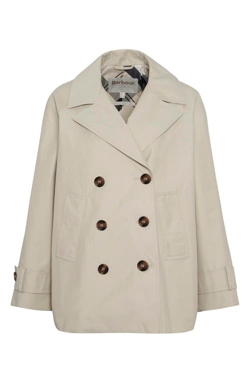 Barbour Women's Maisy Short Double-breasted Trench Coat In Light Sand Safari Ta