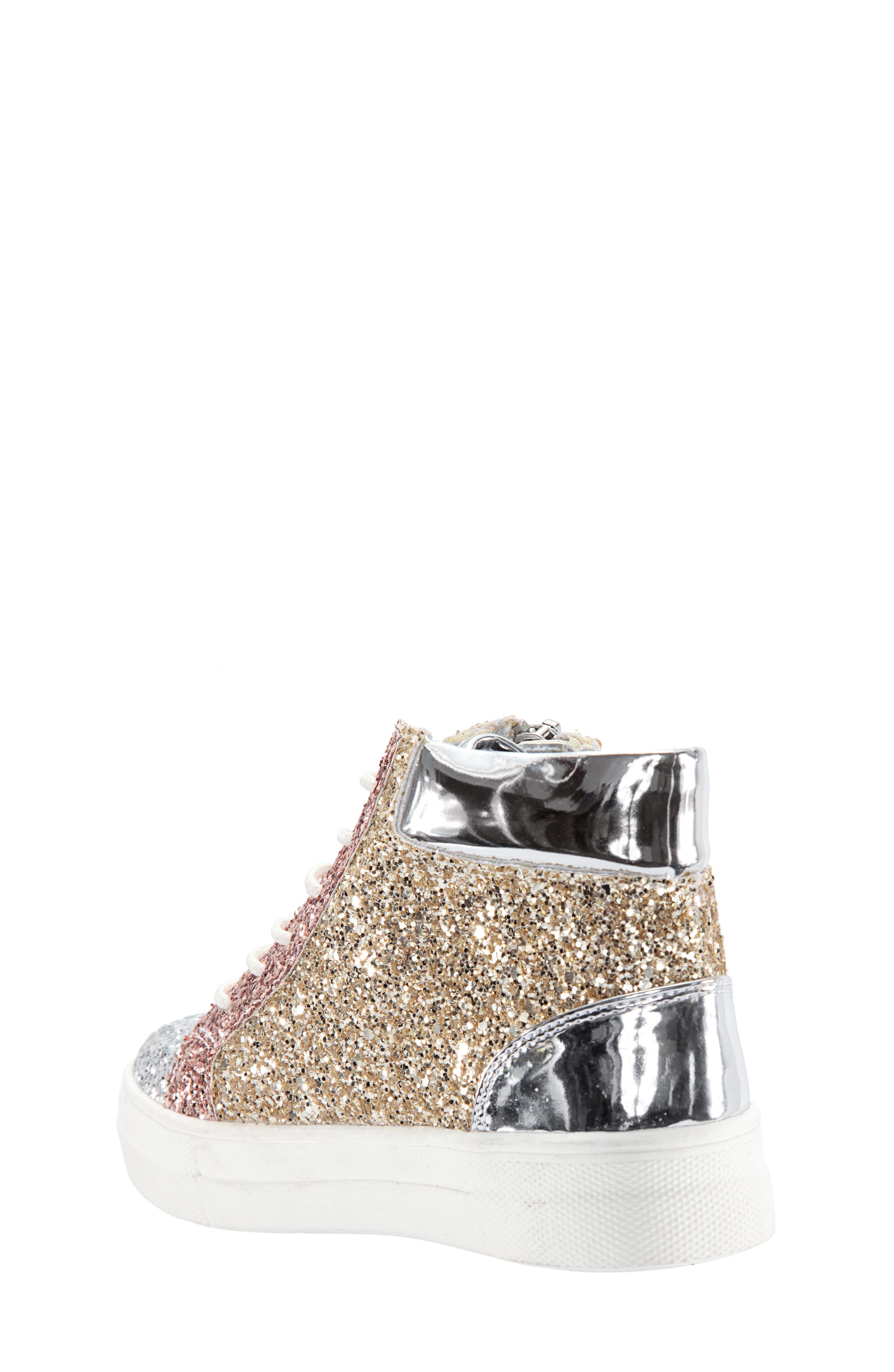 Nina Hylda Glitter High Top Sneaker, Alternate, color, 