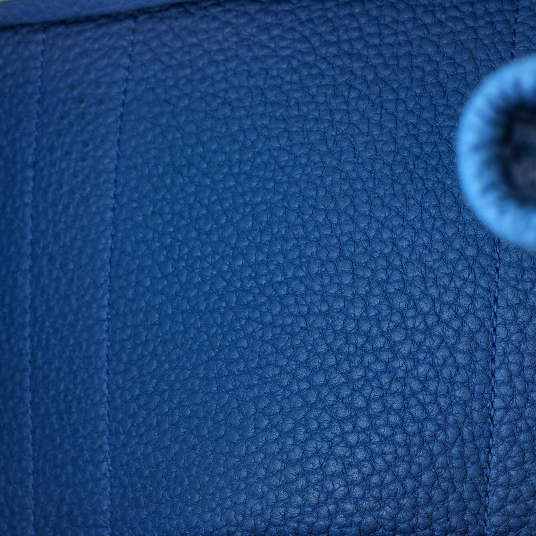 Pre-Owned Hermes Garden Party Tote Leather 30, Alternate, color, Bleu Zanzibar