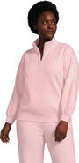 Lands' End Serious Sweats Relaxed Quarter Zip Pullover Sweatshirt