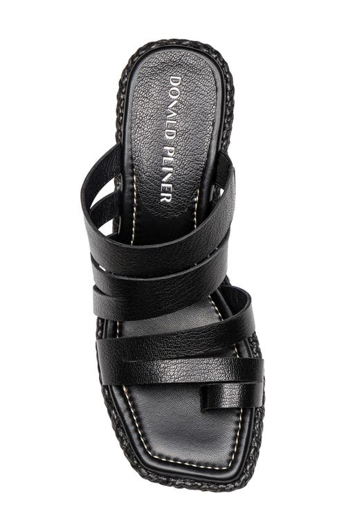 Donald Pliner Annamaria Platform Wedge Slide Sandal In Black