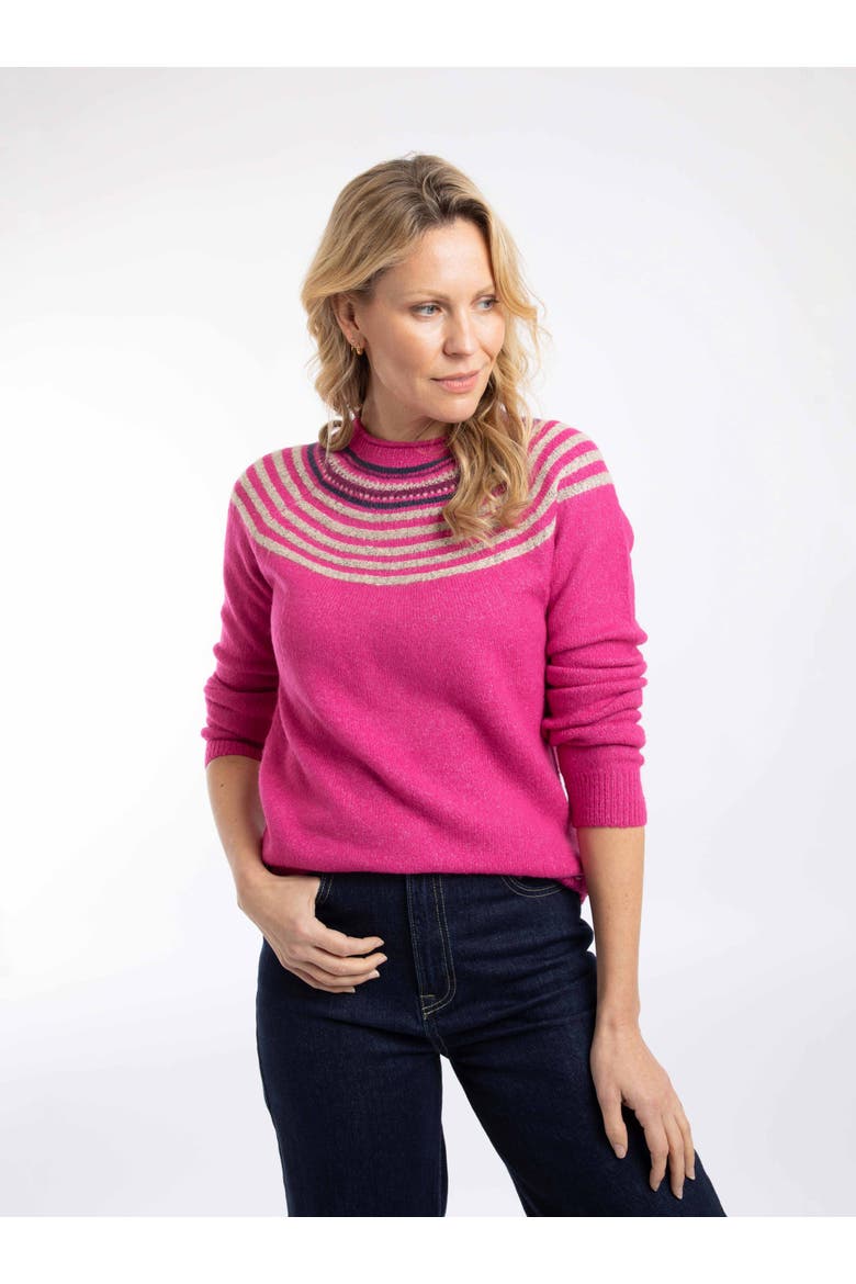 Sinatra Patterned Knit Sweater, Main, color, Gerbera