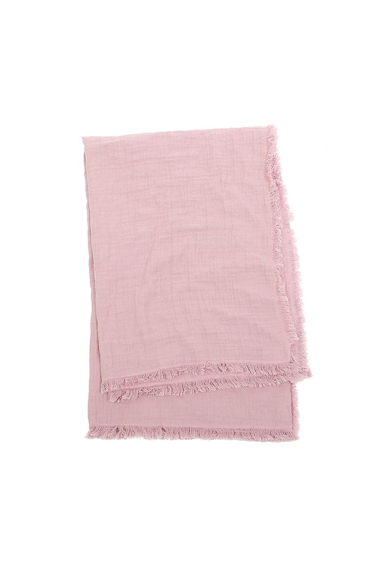 ELISABETH YORK 50" x 70" Feather Gauze Throw Collection, Main, color, Pink