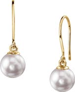 The Pearl Source White Akoya Pearl Linda Earrings