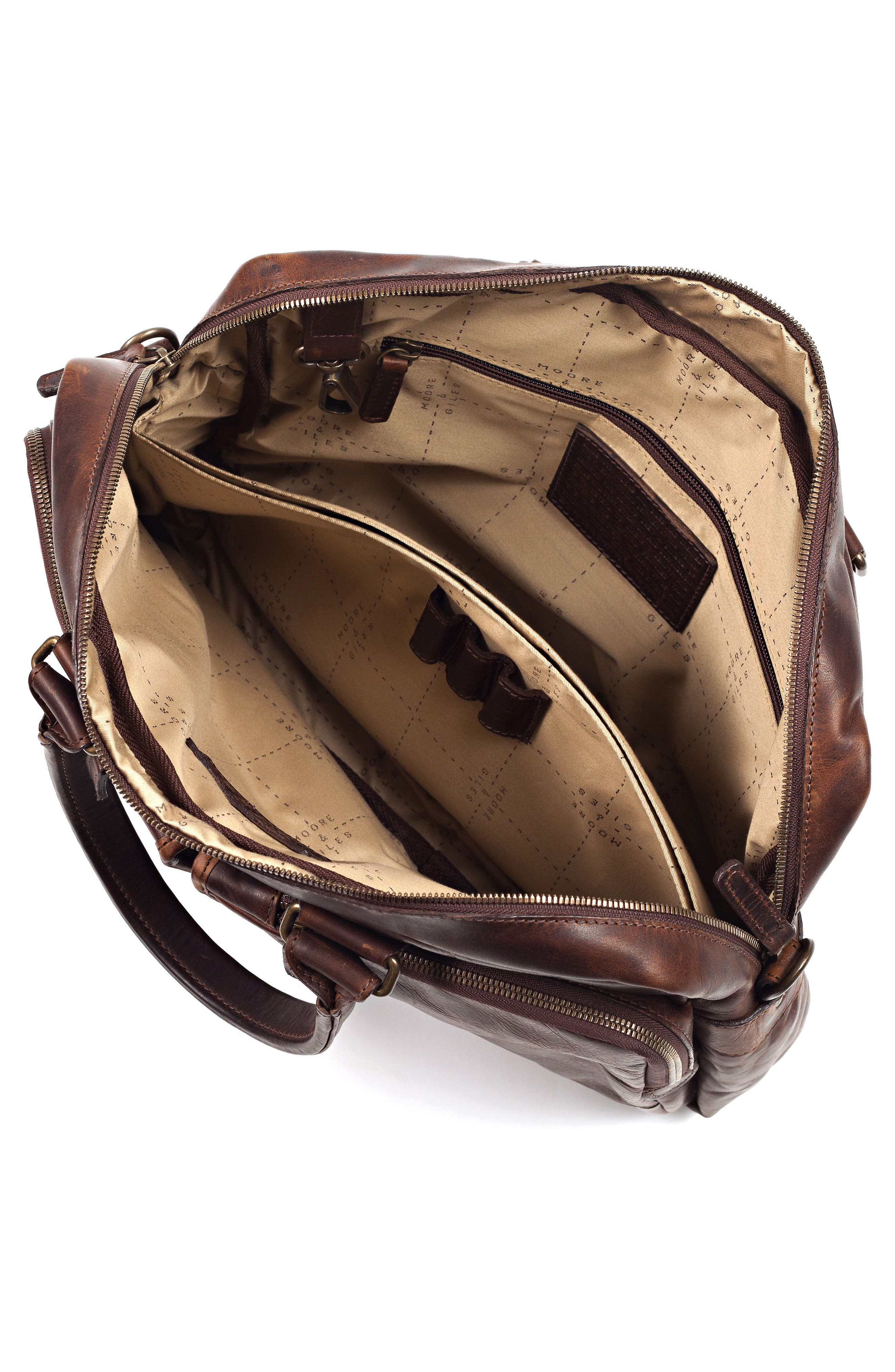 Haythe Leather Briefcase, Alternate, color, BALDWIN OAK