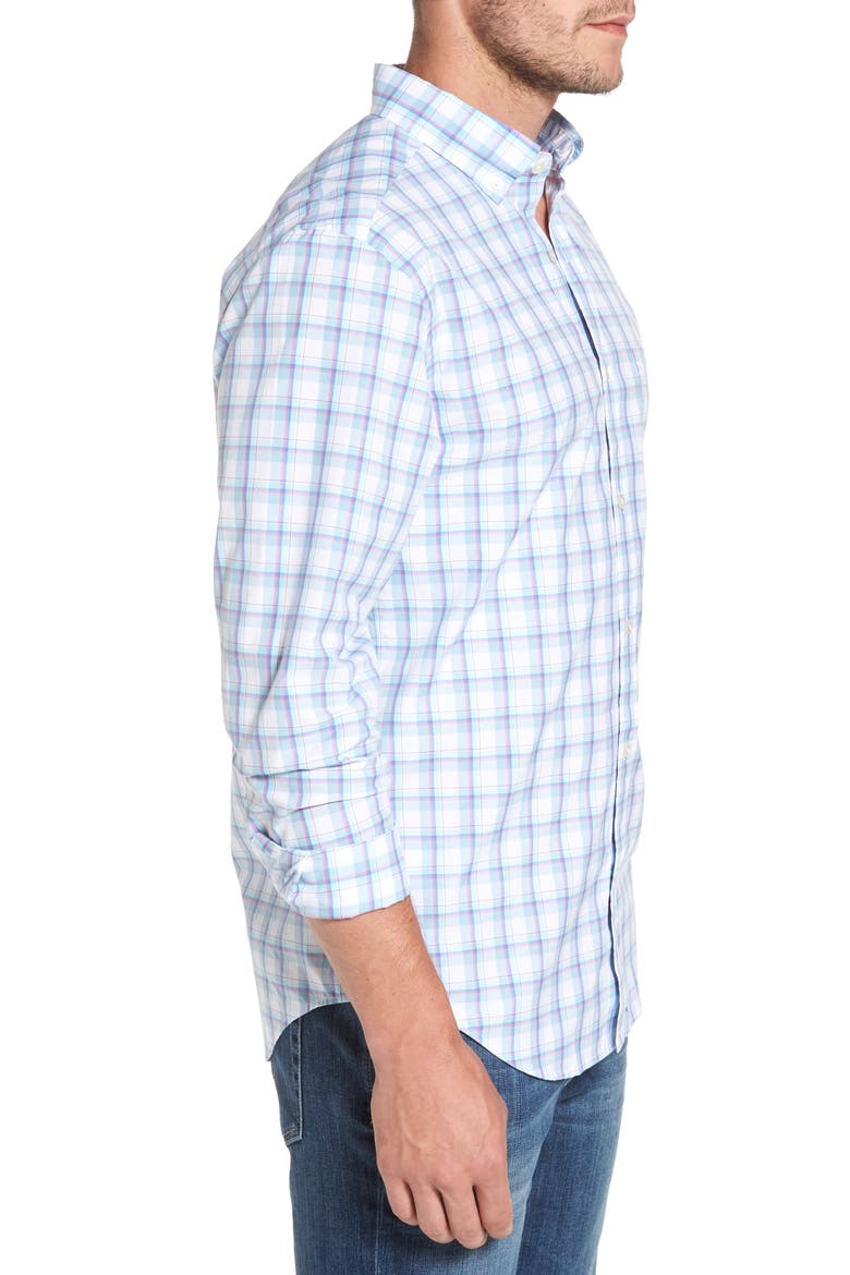 Plaid Classic Fit Sport Shirt, Alternate, color, JAKE BLUE