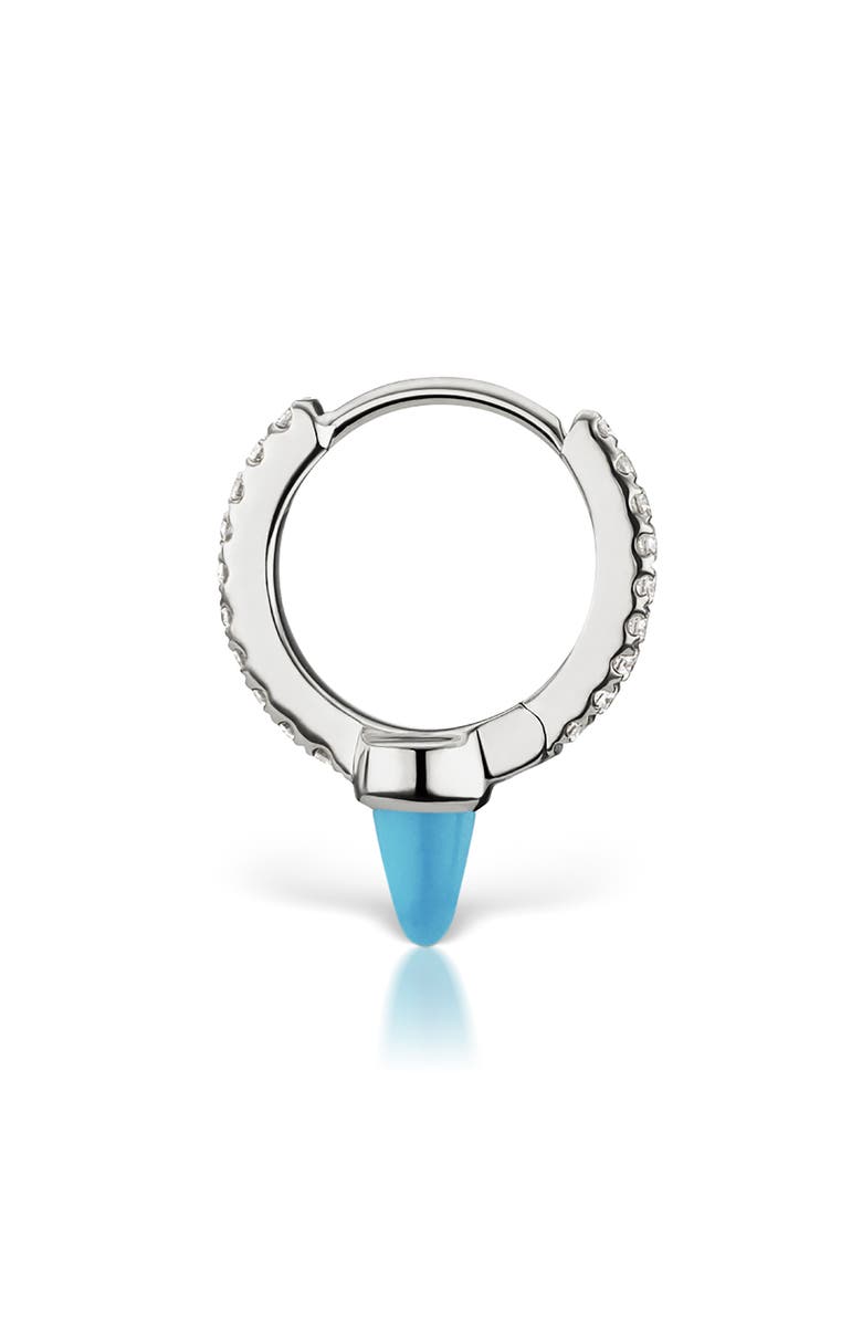 MARIA TASH Single Short Spike Turquoise & Diamond Eternity Clicker, Alternate, color, 