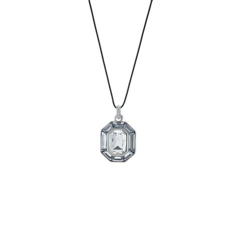 Fancy Grey Octagon Pendant Necklace
