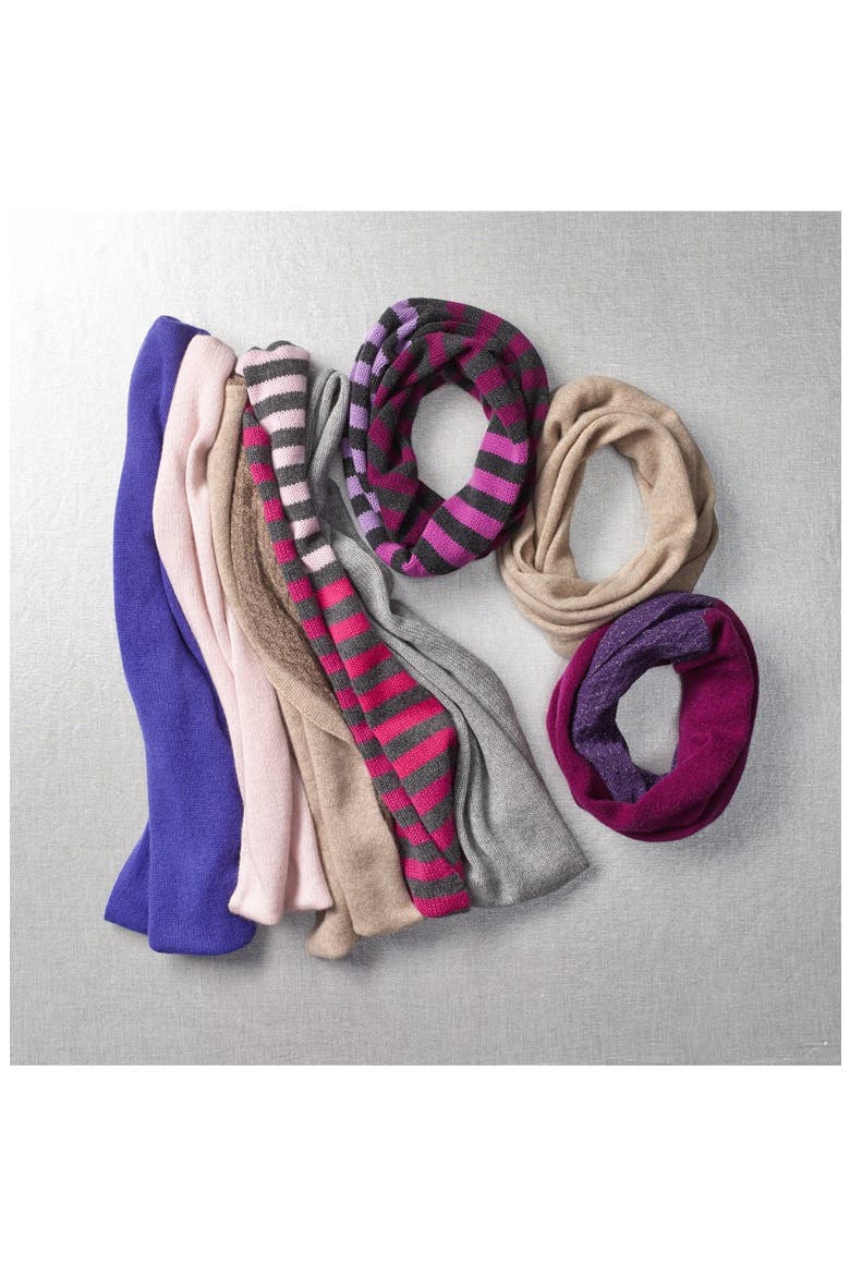 Cashmere Infinity Scarf, Alternate, color, BLACK